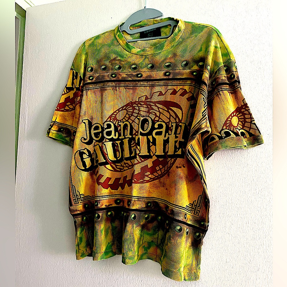 JEAN PAUL GAULTIER MAILLE VINTAGE COTTON TSHIRT, SIZE L